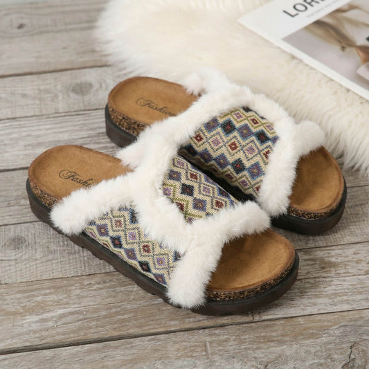 Fourrure multicolor mules 🇪🇸