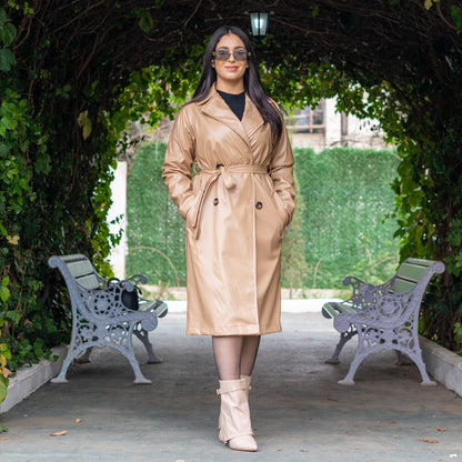 Trench cuir avec doublure orginal quality tk