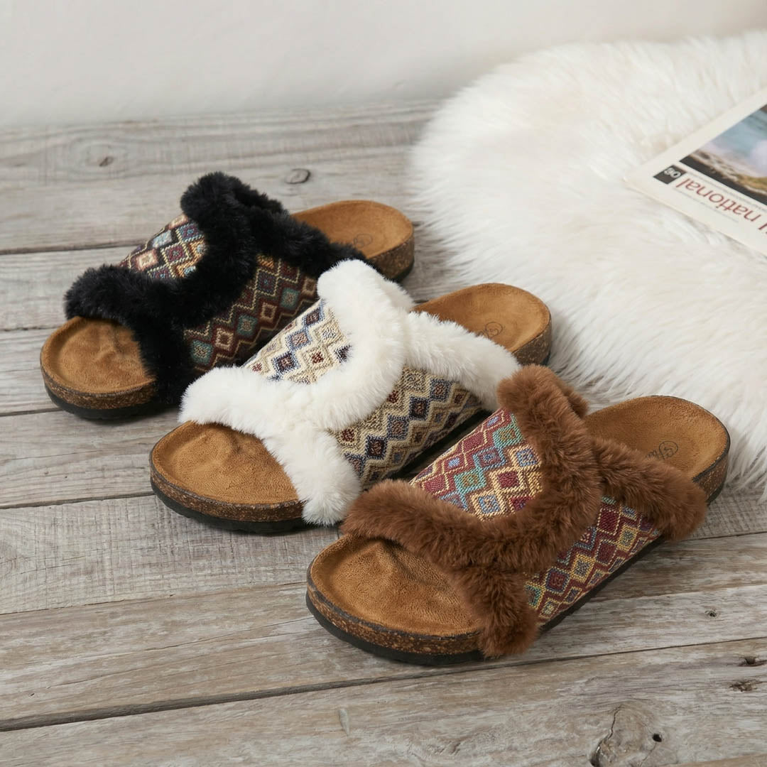 Fourrure multicolor mules 🇪🇸