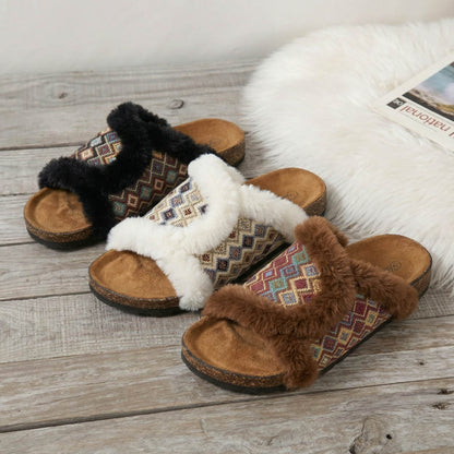 Fourrure multicolor mules 🇪🇸