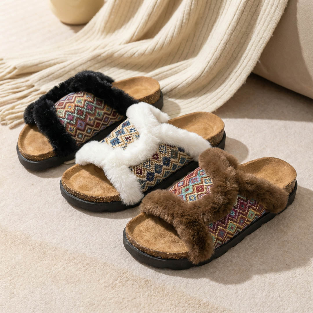 Fourrure multicolor mules 🇪🇸