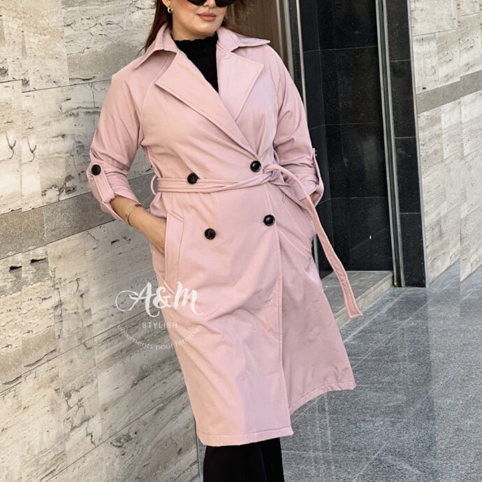 Trench-coat imperméable et doux à l'intérieur